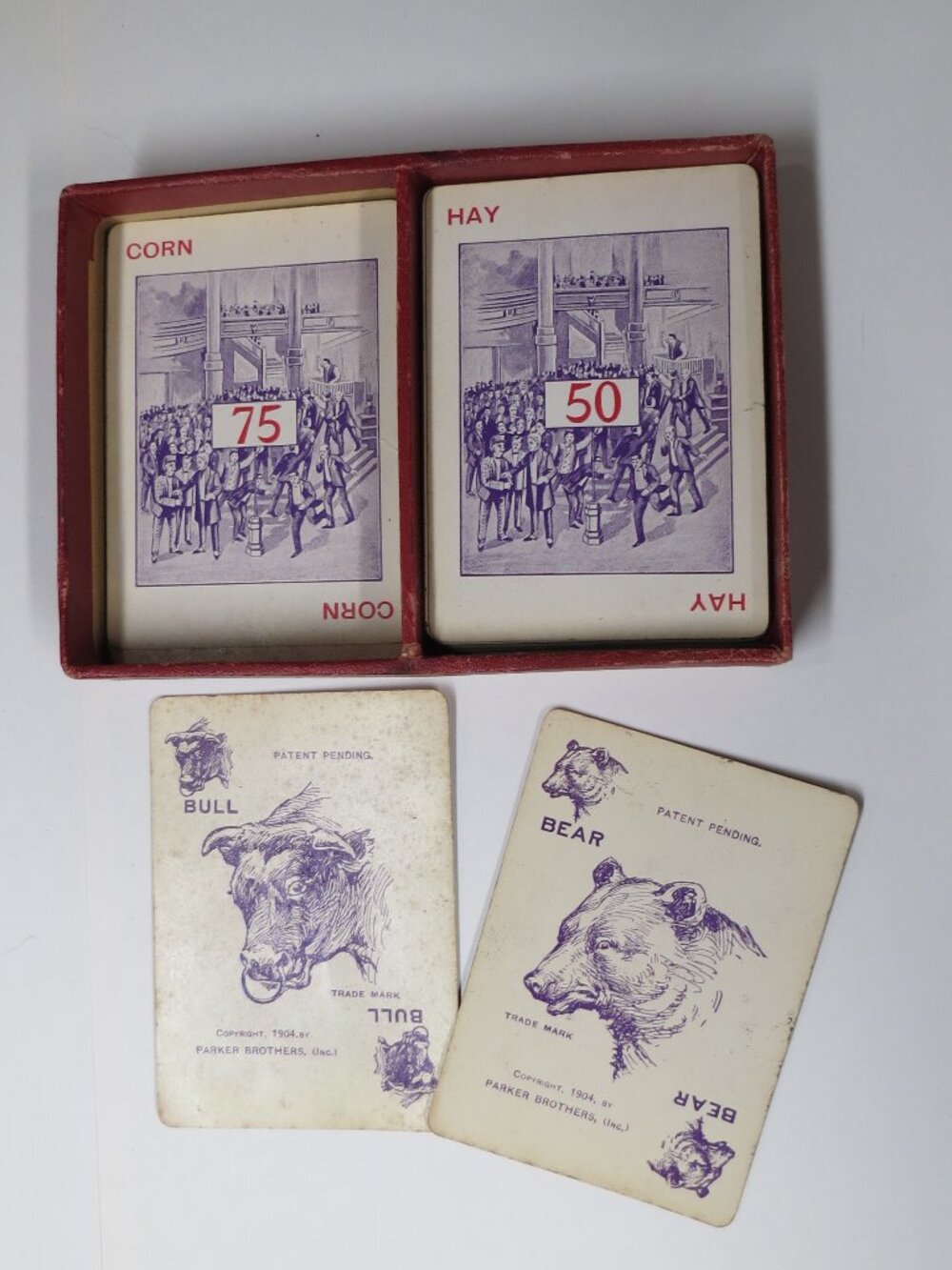 PIT vintage card game 1919 ed Party Game Bull & Bear